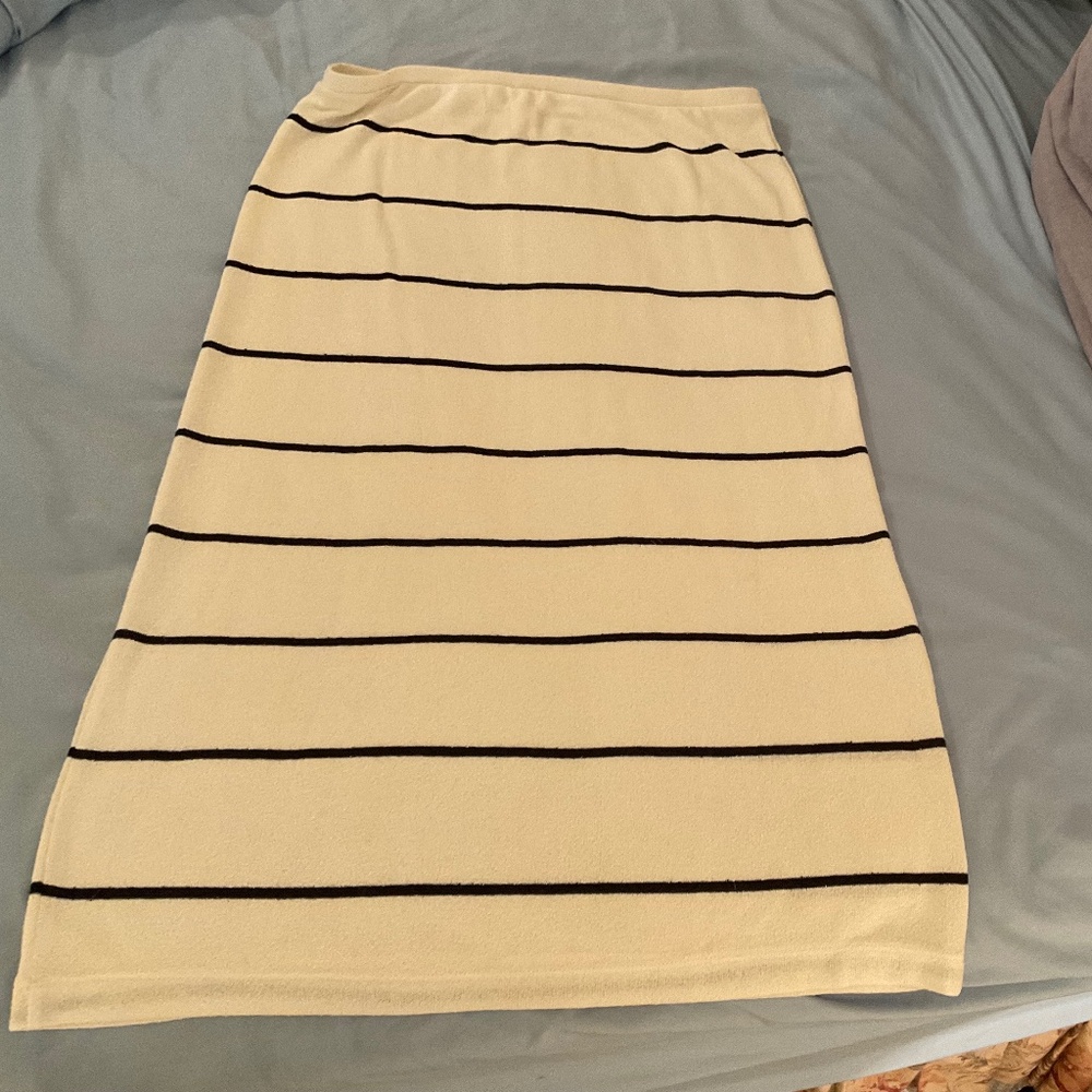 H&M Cream and Navy blue stripe